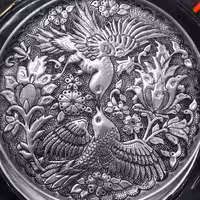 بشقاب قلم زنی مسی  زرین زنجان کار دست مناسب کادو ودکور