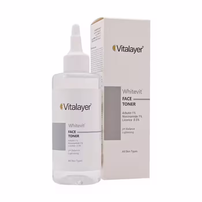 تونر پاک کننده صورت روشن کننده وايت ويت ویتالیر 200 میلی‌لیتر Vitalayer