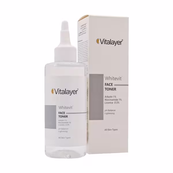 تونر پاک کننده صورت روشن کننده وايت ويت ویتالیر 200 میلی‌لیتر Vitalayer