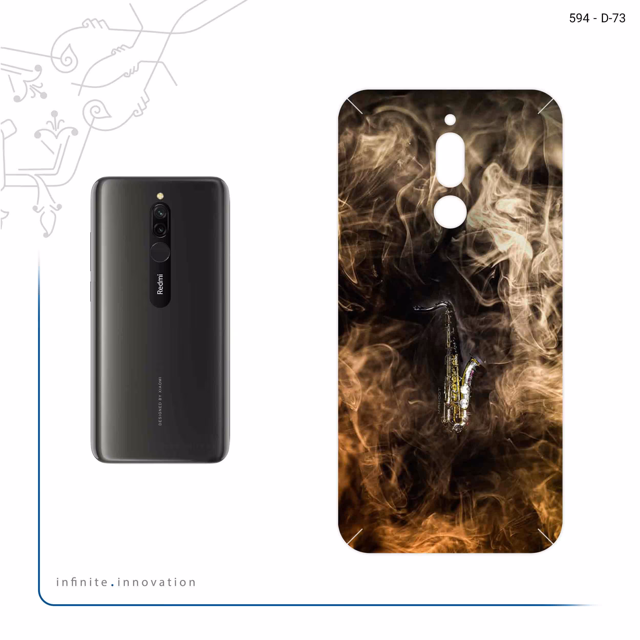 برچسب پوششی ماهوت مدل Saxophone مناسب برای گوشی موبایل شیائومی Redmi 8