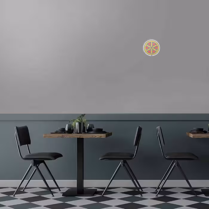چراغ دیواری نئون دیزاین طرح Pizza_MLC