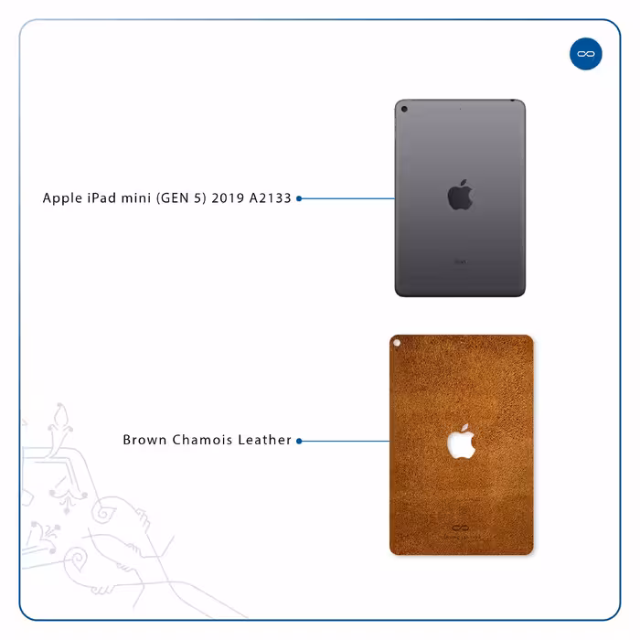 برچسب پوششی ماهوت مدل Brown-Chamois-Leather مناسب برای تبلت اپل iPad mini (GEN 5) 2019 A2133