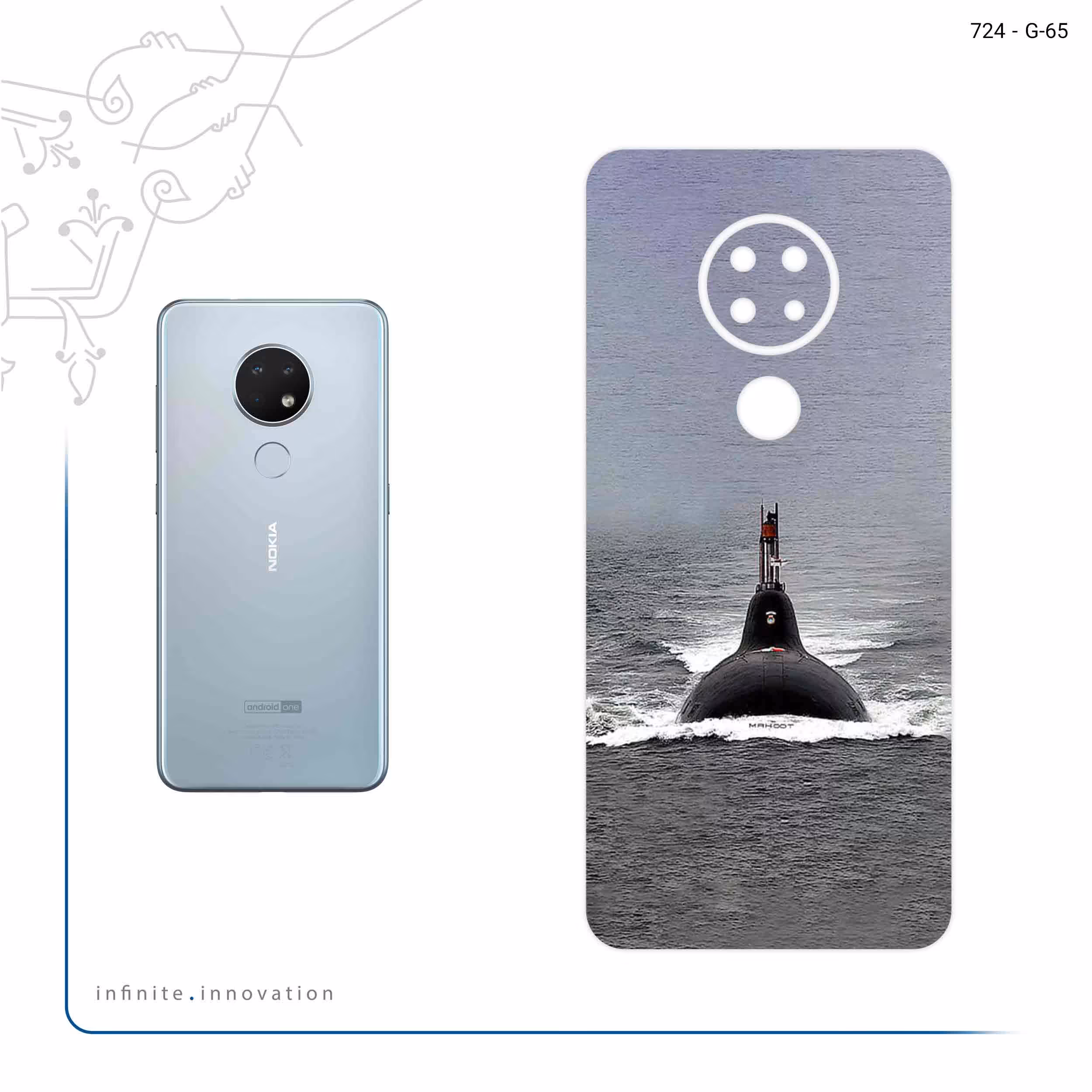 برچسب پوششی ماهوت مدل Submarine مناسب برای گوشی موبایل نوکیا 6.2