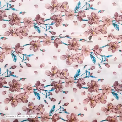 ملحفه آدنو مدل زنبق کد IR121 یک نفره سایز 140x240 سانتی متر