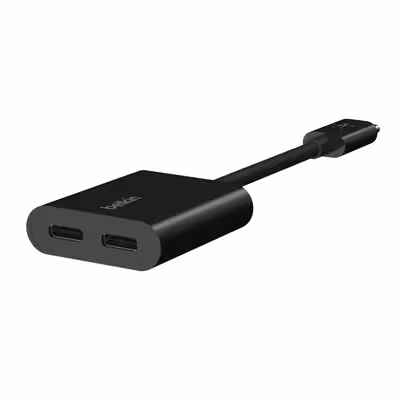 مبدل 1 به 2 USB-C بلکین مدل F7U081btBLK