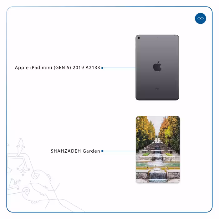 برچسب پوششی ماهوت مدل SHAHZADEH-Garden مناسب برای تبلت اپل iPad mini (GEN 5) 2019 A2133