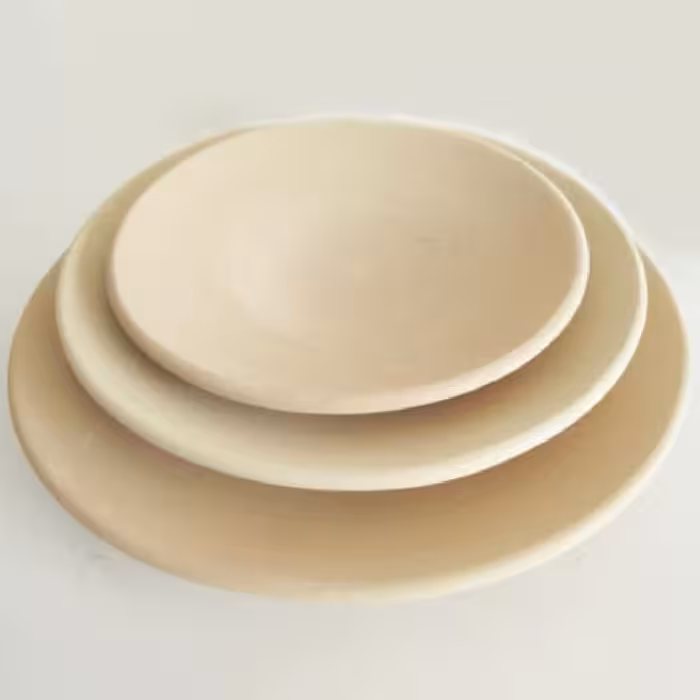 بشقاب سفالی خام مدل 3 مجموعه 3 عددی