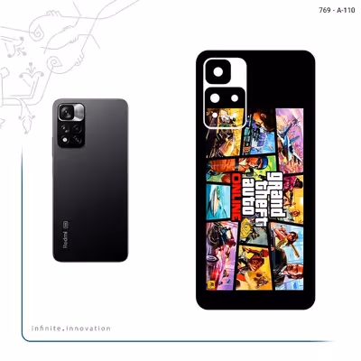 برچسب پوششی ماهوت مدل GTA Online Game Series مناسب برای گوشی موبایل شیائومی Redmi Note 11 Pro Plus 5G