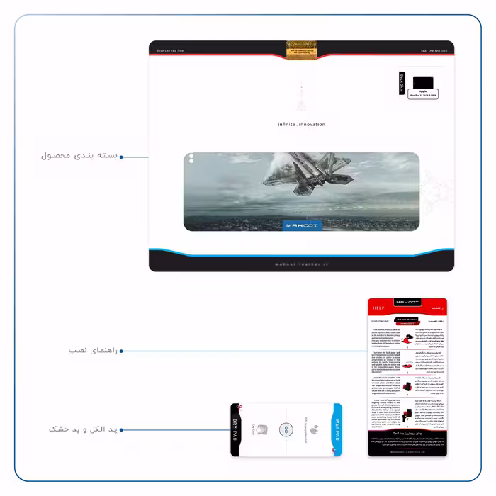 برچسب پوششی ماهوت مدل F-22 Raptor مناسب برای تبلت اپل iPad Pro 11 2018 A1980