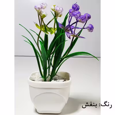 گلدان به همراه گل مصنوعی مدل V16