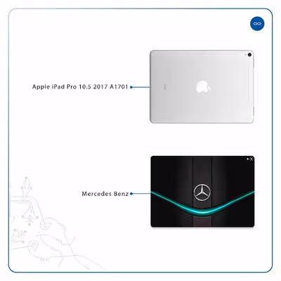 برچسب پوششی ماهوت مدل Mercedes-Benz مناسب برای تبلت اپل iPad Pro 10.5 2017 A1701