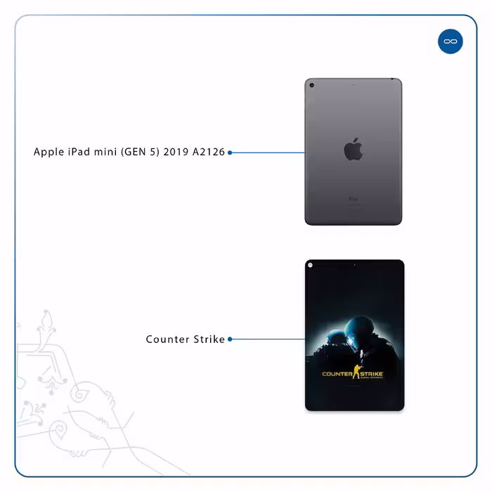 برچسب پوششی ماهوت مدل Counter-Strike مناسب برای تبلت اپل iPad mini (GEN 5) 2019 A2126