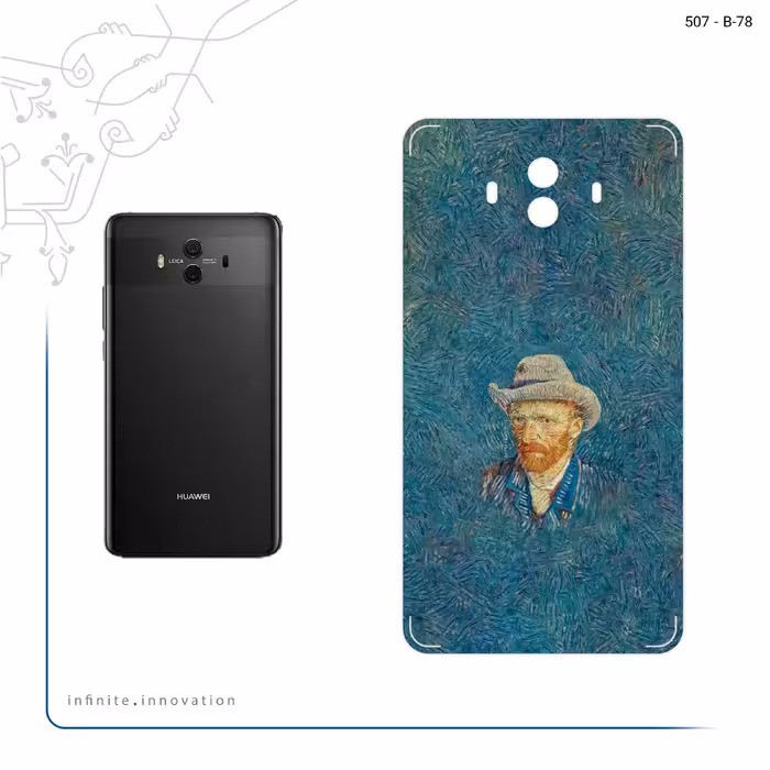 برچسب پوششی ماهوت مدل Self portrait with a gray felt hat مناسب برای گوشی موبایل هوآوی Mate 10