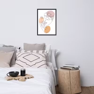 تابلو مدل دکوراتیو مینیمال طرح دخترانه کد 2697