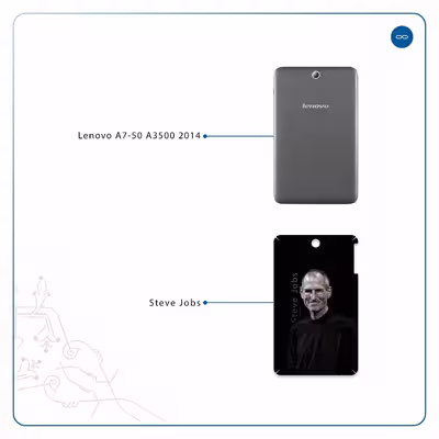 برچسب پوششی ماهوت مدل Steve Jobs مناسب برای تبلت لنوو A7-50 A3500 2014