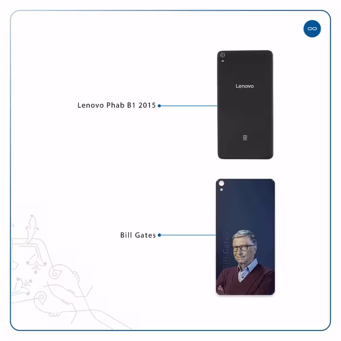 برچسب پوششی ماهوت مدل Bill Gates مناسب برای تبلت لنوو Phab B1 2015