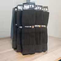 جوراب سه ربع زیرزانو پنبه گندمی مشکی