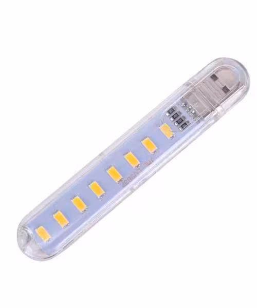 چراغ LED هشت تایی USB دارای قاب محافظ