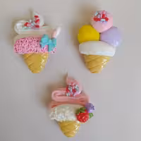 مگنت یخچال طرح بستنی پک سه تایی | amazonchi