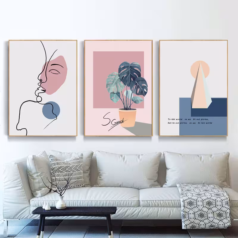 تابلو مدل دکوراتیو طرح مدرن کد 2 مجموعه 3 عددی | دنیای قاب