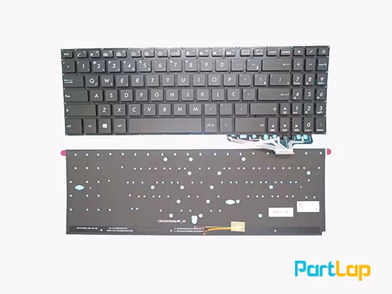 کیبورد لپ تاپ ایسوس K570 ، M570 ، X570 با دکمه پاور