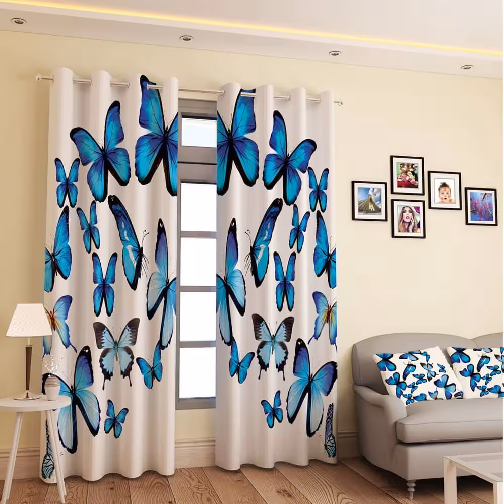 پرده پانچی کد 445 (طرح پروانه ها)