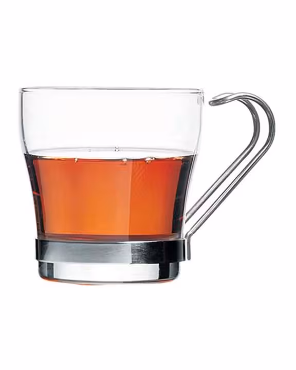 ست فنجان 2 عددی پاشاباغچه طرح کروم دسته استیل مدل 42665