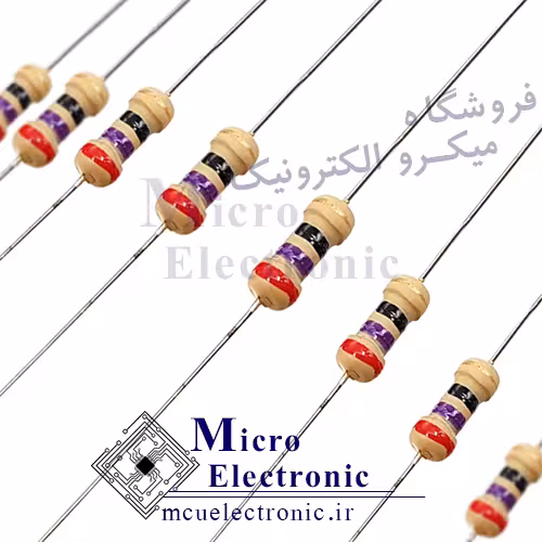 مقاومت 27 اهم 1/4 وات بسته ی 50 عددی