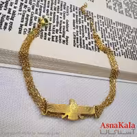 دستبند استیل مدل فروهر طلایی  کد DSB18955W