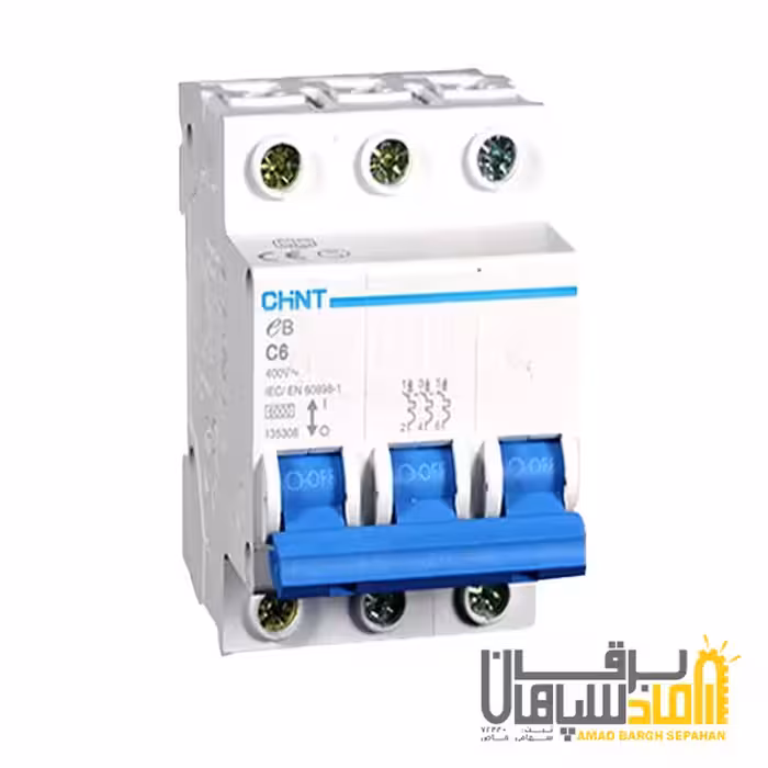 کلید مینیاتوری،سه پل،سه فاز 63 آمپر،4/5 کیلو آمپر، چینت سری EB-3P C