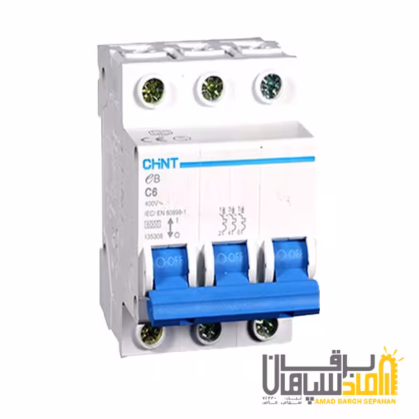 کلید مینیاتوری،سه پل،سه فاز 63 آمپر،4/5 کیلو آمپر، چینت سری EB-3P C