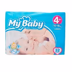 پوشک مای بیبی سایز 4 پلاس (بسته 32 عددی)