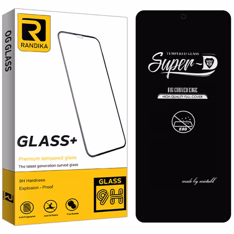 محافظ صفحه نمایش راندیکا مدل Premium SuperD مناسب برای گوشی موبایل شیائومی Redmi 12 4G / Redmi 12 5G / Redmi Note 12R / Poco M6 Pro