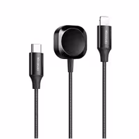 کابل دو سر مغناطیسی شارژ ساعت هوشمند و لایتنینگ مک دو دو مدل CH-2980 به طول 15 متر