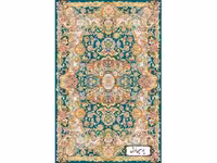 نخ و نقشه قالیچه طرح سالاری فیروزه ای - کد NZ2895