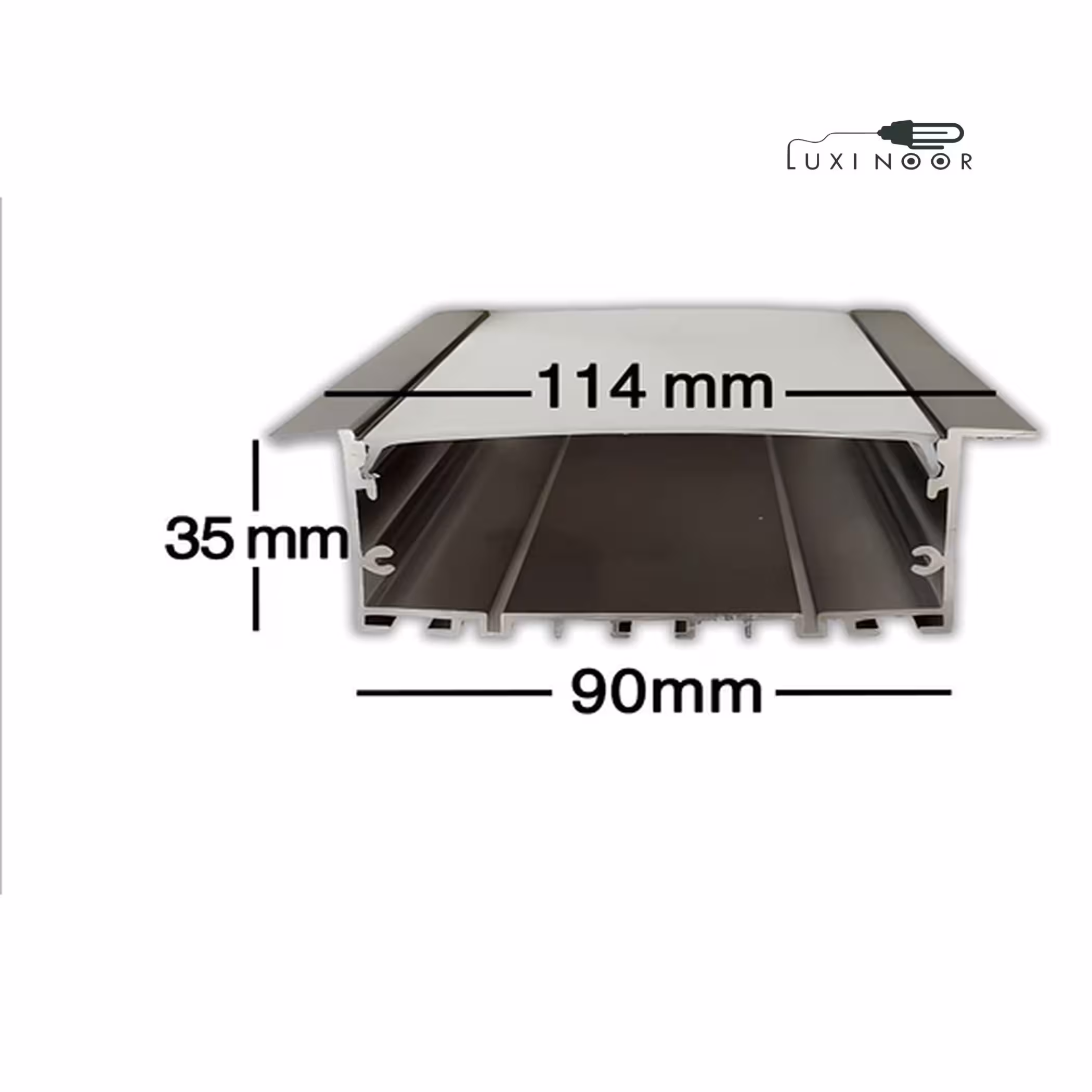 پروفیل چراغ خطی لاینر توکار فنرخور شش لاین - کد 11