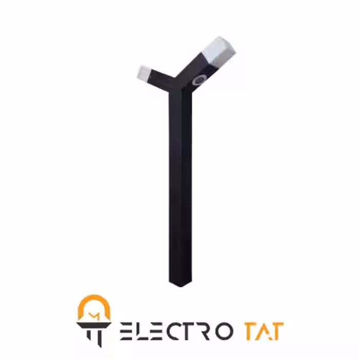 چراغ پارکی مربع دو شعله دفنی دار زمرد نور