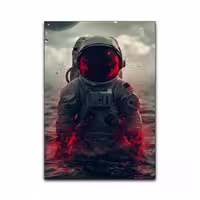 تابلو شاسی گوفی مدل فضانورد آدم فضایی طرح Space Man کد RD55 | دنیای قاب