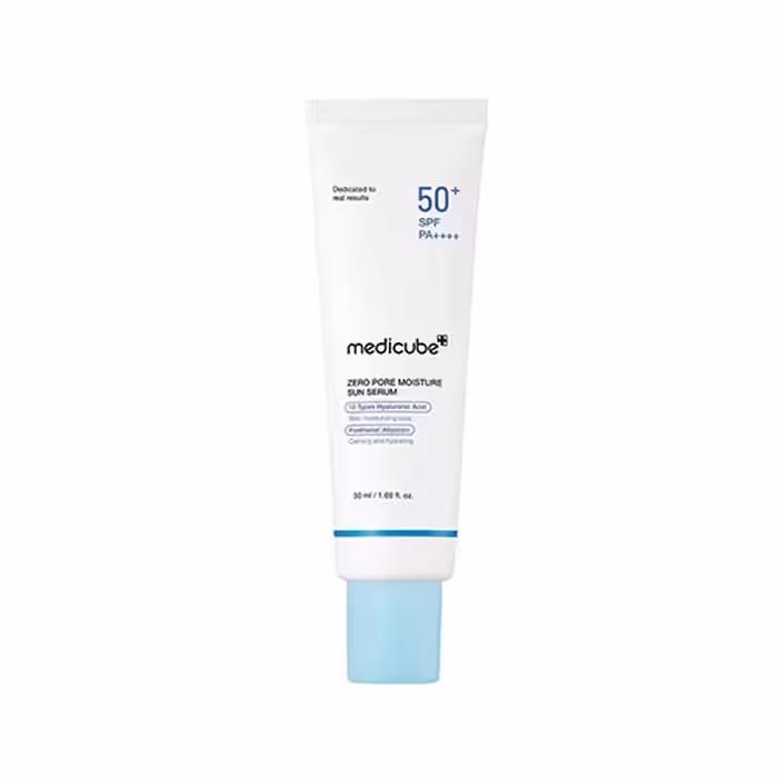 ضدآفتاب مدی کیوب آبی کنترل کننده منافذ حاوی هیالورونیک و پانتنول با SPF50  حجم 50 میل