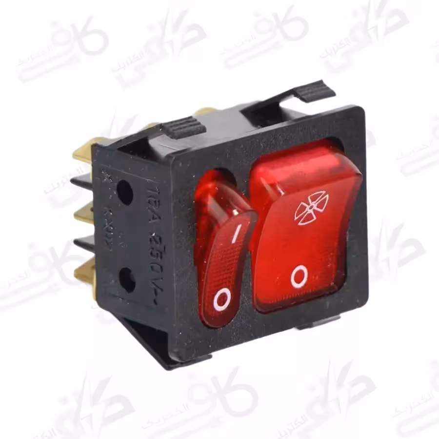 كليد دو پل چراغ دار پهن | کلید بخاری