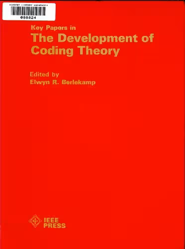 خرید و دانلود نسخه کامل کتاب Key Papers in The Development of Coding Theory