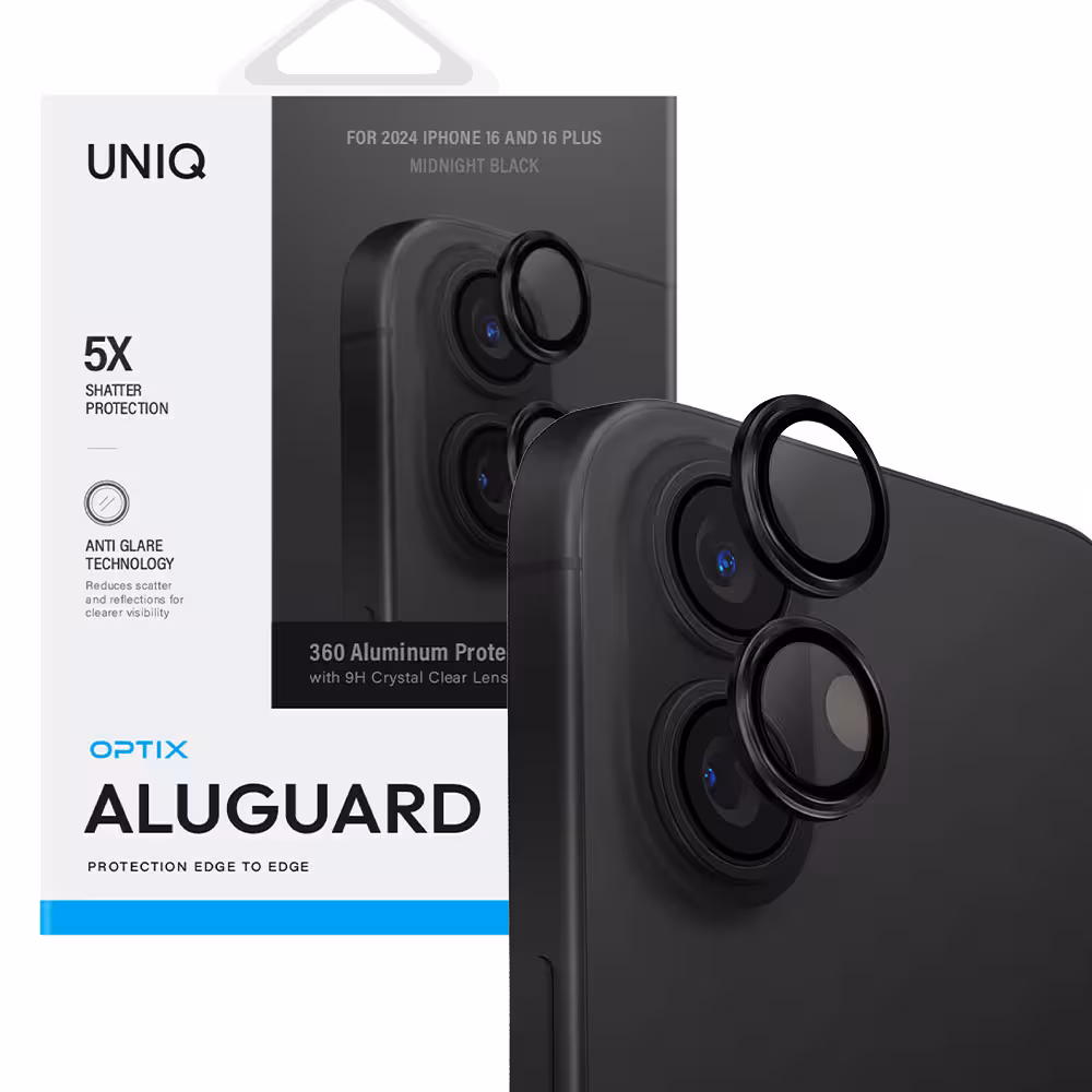 محافظ لنز دوربین یونیک UNIQ Optix AluGuard iPhone 16 /16 Plus