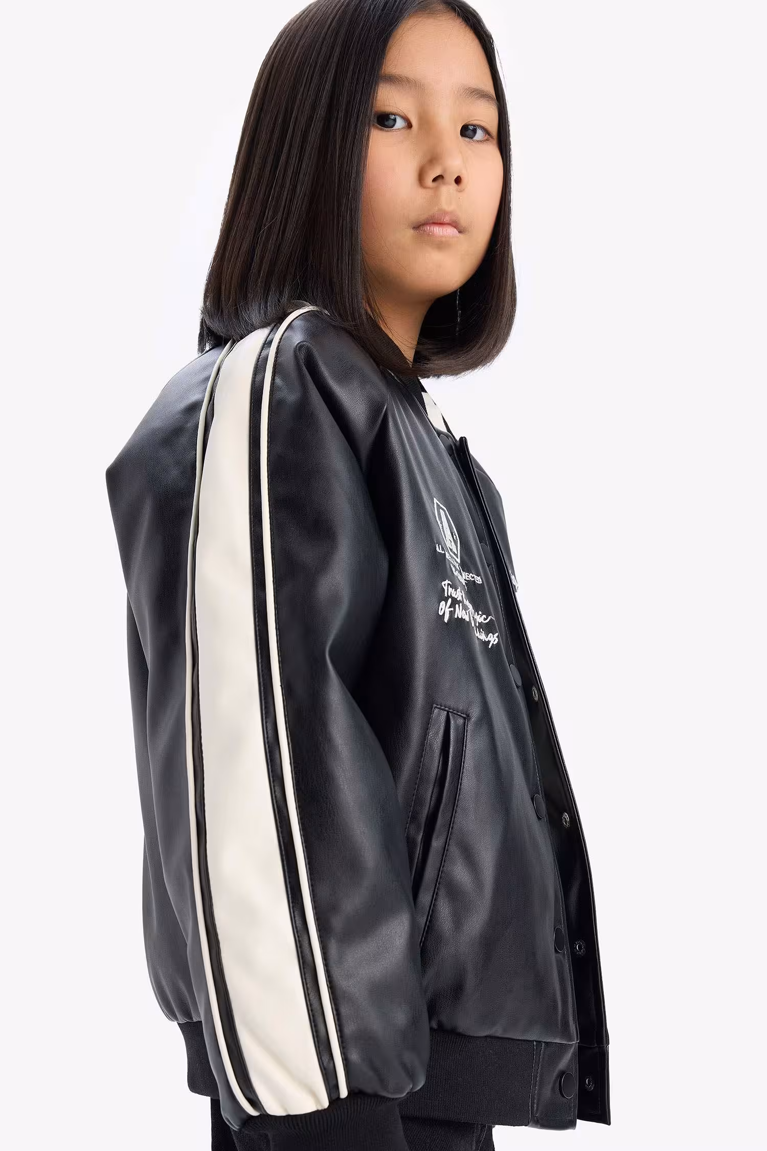 کاپشن دخترانه مشکی دفکتو