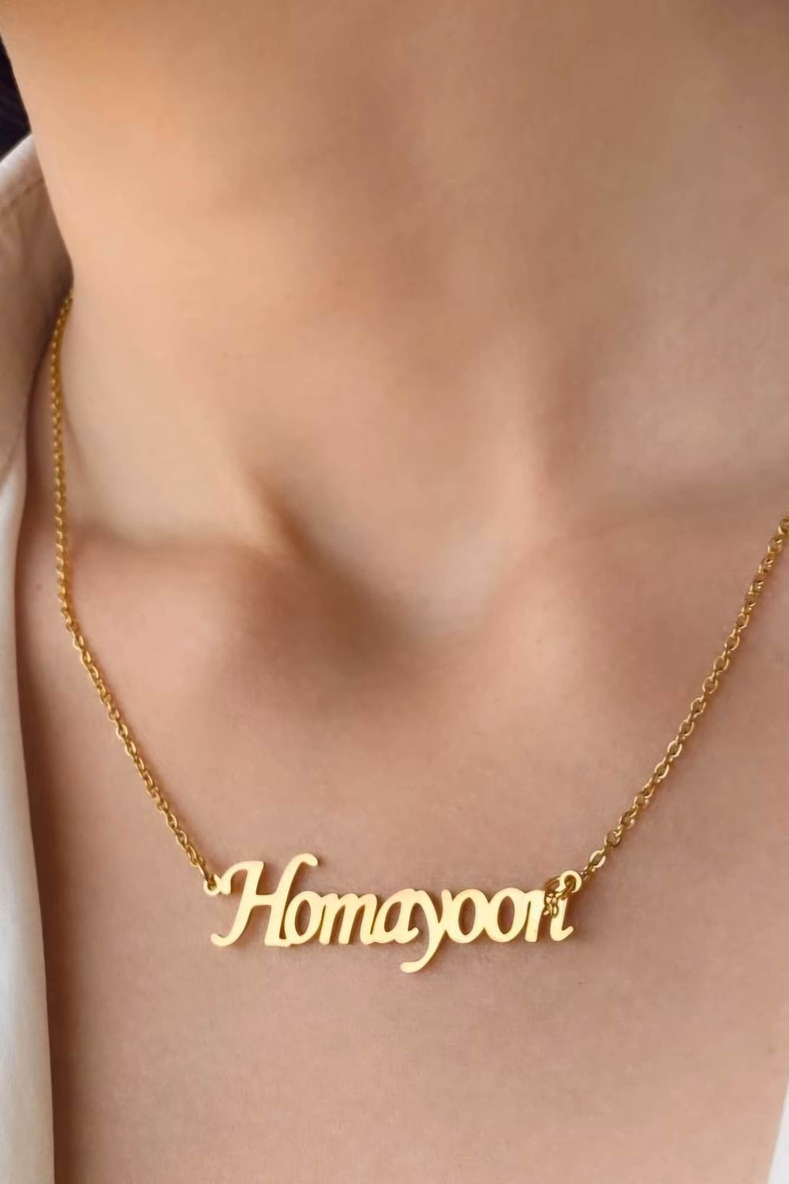 گردنبند استیل مدل اسم همایون