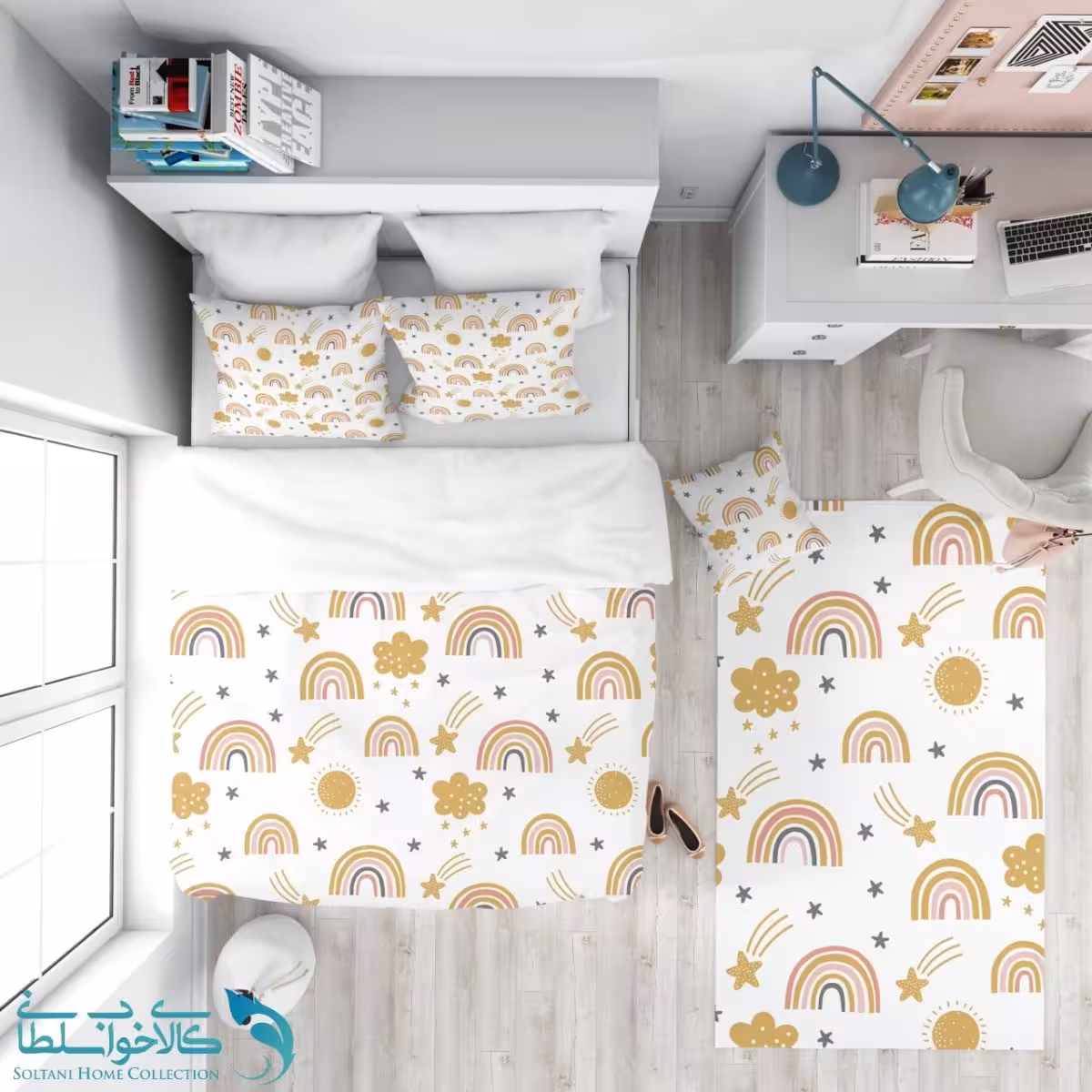 روتختی طرح رنگین کمان سایز یکنفره کد A2394