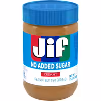 کره بادام زمینی جیف jif مدل بدون شکر 440 گرمی