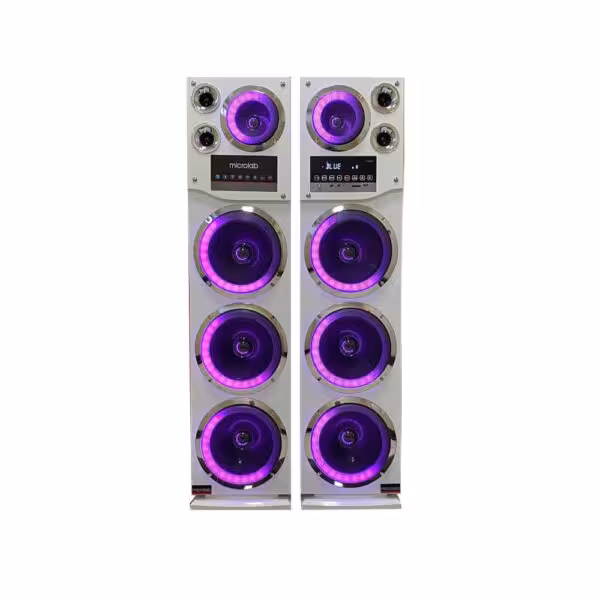 اسپیکر خانگی میکرولب چراغدار سایکلون سفید M310103 Cy