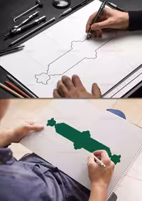 کادر تذهیب مشکی | گرافیک با طعم تربچه