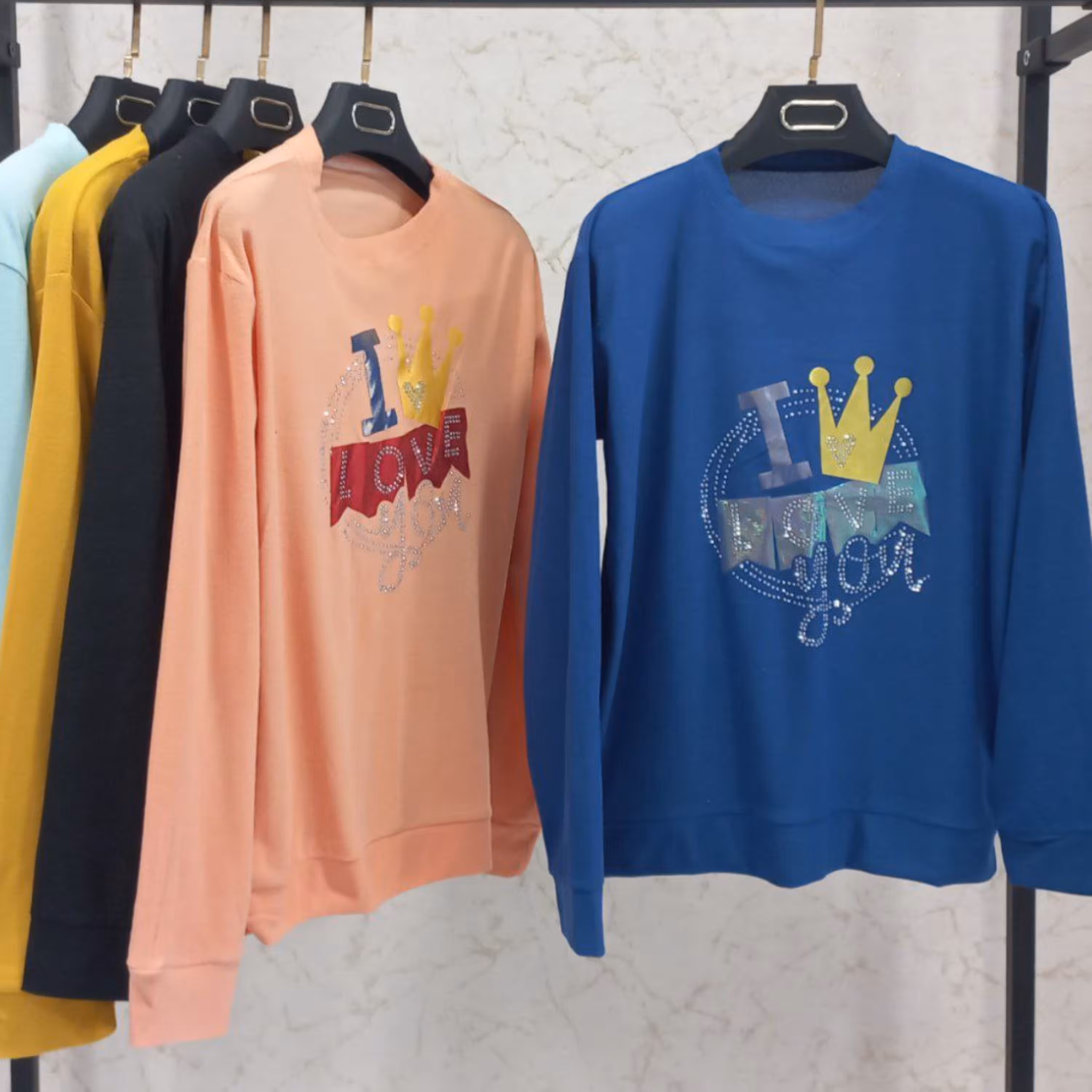 بلوز پاییزه کرکی طرح ILOVE YOU