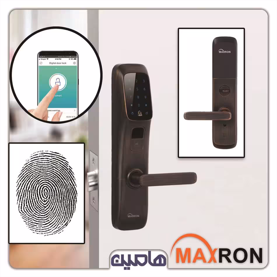 دستگیره هوشمند مکسرونMX-SL-RDEB-02 رنگ سیاه